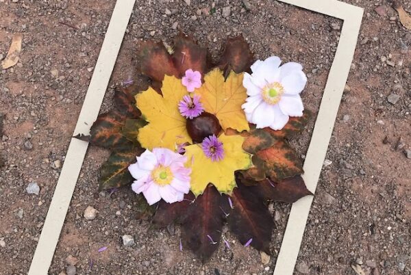 Náhledová fotka k článku: Výtvarný kroužek proměnil park v galerii barev přírody